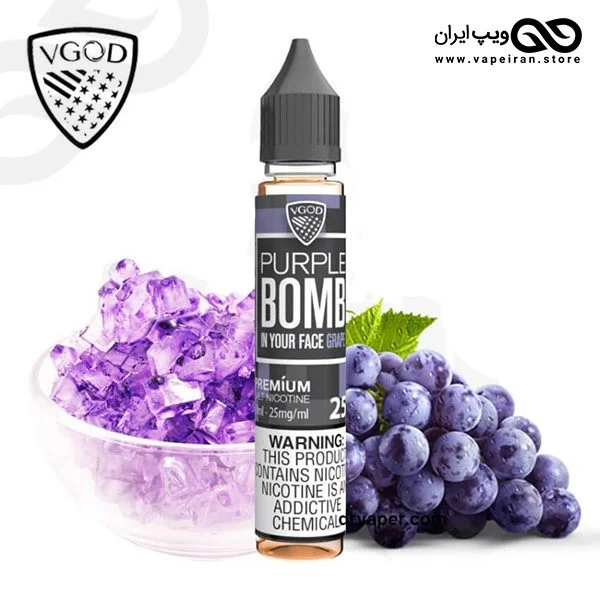 جویس سالت طعم انگور قرمز VGOD SaltNic Purple Bomb - Image 1